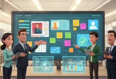 Marketing team collaborating