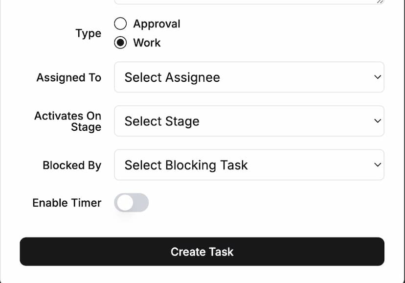 UI preview for Design Workflow